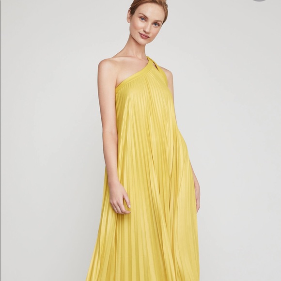 NWT BCBGMAXAZRIA “Abee” Pleated Maxi Dress – Yellow – Size XXS - Picture 8 of 16